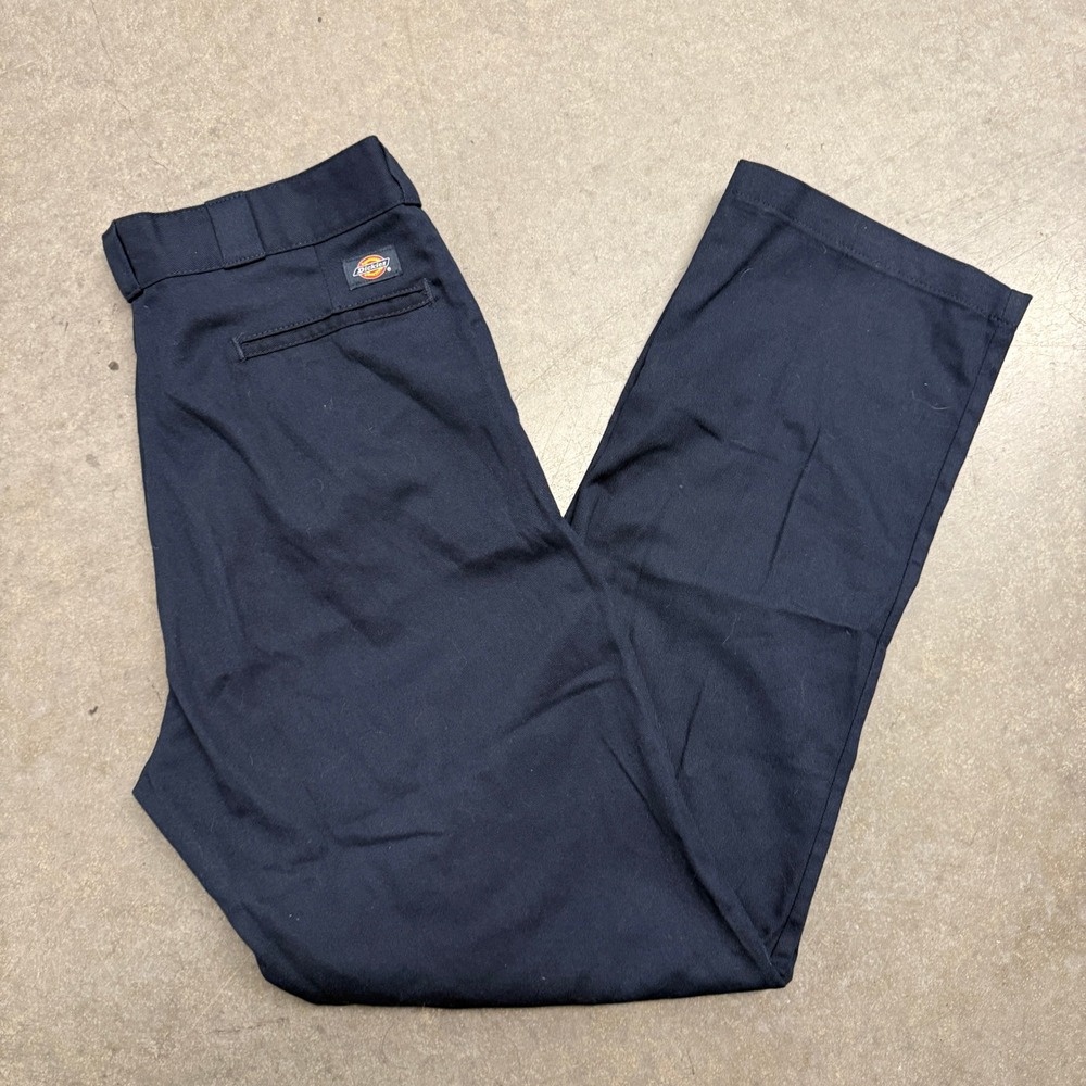 Dickies 874 Original Fit Blue Work Pants Mens 36x34 Straight Leg Twill Chinos